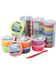 Foam Clay Foam Clay®, glitter, diverse kleuren, 28 Doosje/ 1 doos