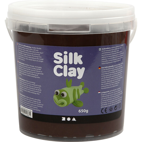 Silk Clay Silk Clay®, bruin, 650 gr/ 1 emmer