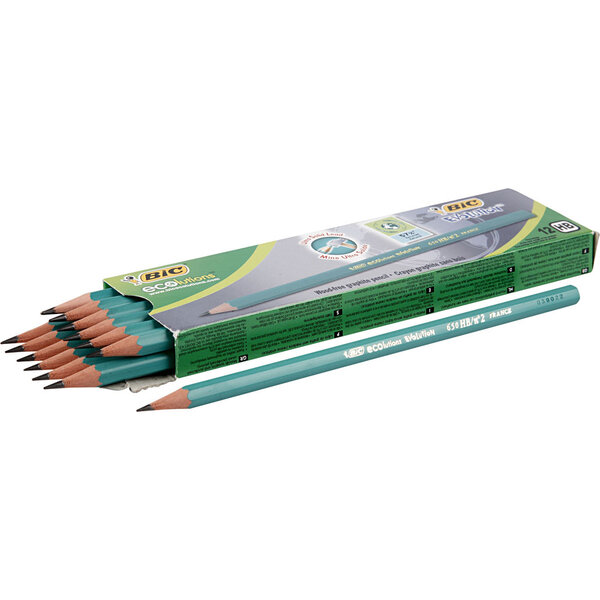 BIC BIC Evolution Potloden, L: 17,5 cm, HB, dikte 7 mm, vulling 2 mm, 12 stuk/ 1 doos