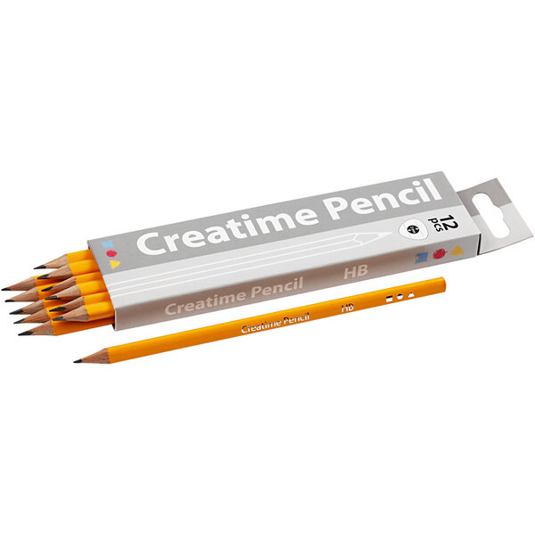 Creativ Company Schoolpotloden, L: 17,5 cm, HB, dikte 7 mm, vulling 2 mm, 12 stuk/ 1 doos