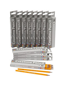 Creativ Company Schoolpotloden, L: 17,5 cm, HB, dikte 7 mm, vulling 2 mm, 12x12 stuk/ 1 doos