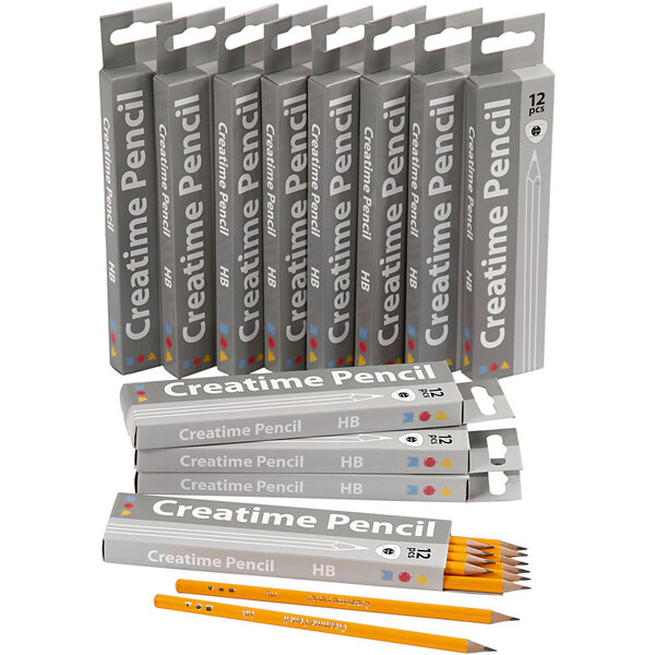 Creativ Company Schoolpotloden, L: 17,5 cm, HB, dikte 7 mm, vulling 2 mm, 12x12 stuk/ 1 doos