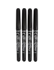  Kalligrafeer Stiften, lijndikte 1,4+2,5+3,6+4,8 mm, zwart, 4 stuk/ 1 doos