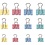 Creativ Company Foldback clips, B: 15-19-25 mm, pastelkleuren, 30 div/ 1 doos