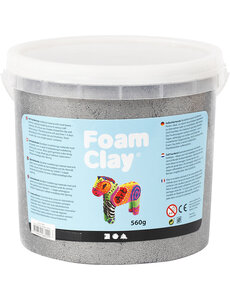 Foam Clay Foam Clay®, metallic, zilver, 560 gr/ 1 emmer