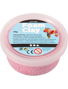 Foam Clay Foam Clay®, glitter, lichtrood, 35 gr/ 1 Doosje