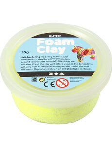 Foam Clay Foam Clay®, glitter, geel, 35 gr/ 1 Doosje