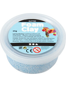 Foam Clay Foam Clay®, glitter, lichtblauw, 35 gr/ 1 Doosje