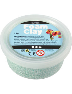 Foam Clay Foam Clay®, glitter, lichtgroen, 35 gr/ 1 Doosje