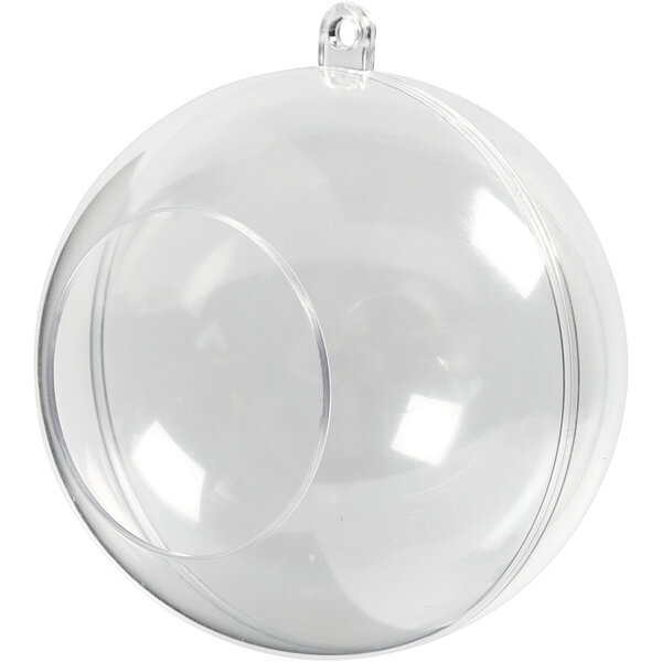 Deco ballen met opening, d 8 cm, gatgrootte 4,5 cm, 5 stuk/ 1 doos