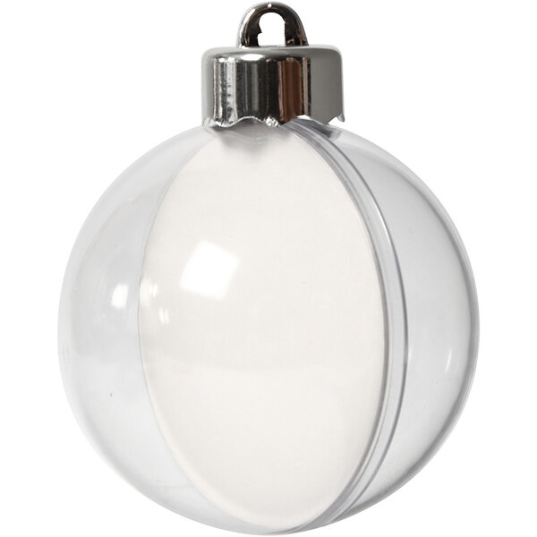 Creativ Company Deco ballen, d 6 cm, transparant, 8 stuk/ 1 doos