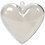 Creativ Company Deco hart, H: 6,5 cm, transparant, 10 stuk/ 1 doos