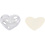 Creativ Company Deco hart, H: 6,5 cm, transparant, 10 stuk/ 1 doos