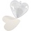 Creativ Company Deco hart, H: 6,5 cm, transparant, 10 stuk/ 1 doos