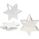 Creativ Company Deco ster, H: 10 cm, transparant, 5 stuk/ 1 doos