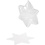 Creativ Company Deco ster, H: 10 cm, transparant, 5 stuk/ 1 doos