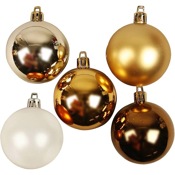 Creativ Company Kerstballen, d 6 cm, goud, 20 stuk/ 1 doos