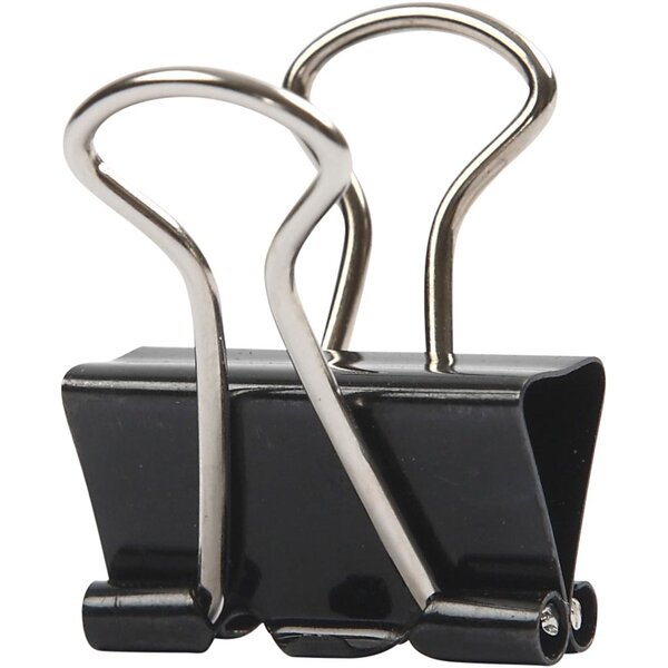 Creativ Company Foldback clips, B: 19 mm, zwart, 40 stuk/ 1 doos