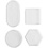 Creativ Company Siliconen vormen, Vierkant, cirkel, zeskant en ovaal, H: 1-1,5 cm, d 9-11,2 cm, 4 stuk/ 1 doos