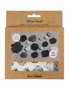 Creativ Company Siliconen vormen, Rozen, H: 0,5-1 cm, L: 0,8-4 cm, 1 stuk