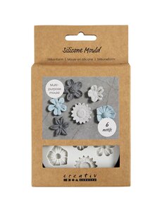 Creativ Company Siliconen vormen, Bloem, H: 0,5 cm, L: 1,5-2,5 cm, 1 stuk