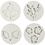 Creativ Company Siliconen vormen, Bladeren en bloemen, H: 0,5 cm, L: 1,8-4,5 cm, 4 stuk/ 1 stuk