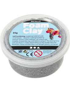 Foam Clay Foam Clay®, metallic, zilver, 35 gr/ 1 Doosje