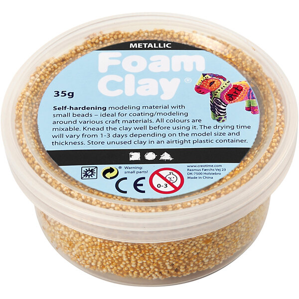Foam Clay Foam Clay®, metallic, goud, 35 gr/ 1 Doosje