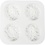 Creativ Company Siliconen vormen, Cirkel met bloemmotief , L: 6,8 cm, B: 2,3 cm, 4 stuk/ 1 doos