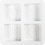 Creativ Company Siliconen vormen, Vierkant met grafisch design, H: 2,4 cm, L: 6,8 cm, B: 6,8 cm, 4 stuk/ 1 doos