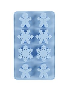 Creativ Company Siliconen vormen, ijskristallen en cookieman, H: 2,5 cm, L: 3 cm, B: 4,5 cm, 12,5 ml, 1 stuk