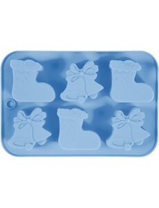 Creativ Company Siliconen vormen, Kerstsokken en bellen, H: 2,5 cm, L: 6 cm, B: 7,5 cm, 12,5 ml, 1 stuk