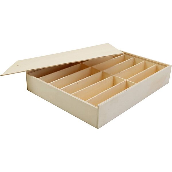 Creativ Company Houten doos met deksel, afm 29x37x6,5 cm, 1 stuk