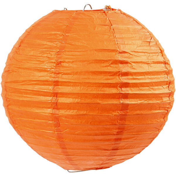Rijstpapier lamp, d 20 cm, oranje, 1 stuk