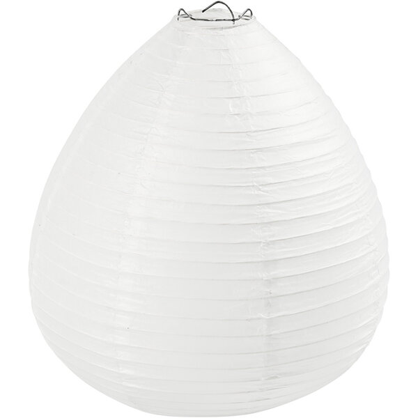 Creativ Company Rijstpapier lamp, Druppel, H: 27 cm, d 25 cm, wit, 1 stuk