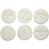 Creativ Company Ornamenten om te hangen, afm 7x7 cm, dikte 0,6 cm, wit, 24 stuk/ 1 doos