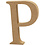 Creativ Company Letter, P, H: 8 cm, dikte 1,5 cm, 1 stuk