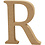 Creativ Company Letter, R, H: 8 cm, dikte 1,5 cm, 1 stuk