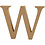 Creativ Company Letter, W, H: 8 cm, dikte 1,5 cm, 1 stuk