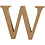 Creativ Company Letter, W, H: 8 cm, dikte 1,5 cm, 1 stuk