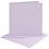 Creativ Company Kaarten en enveloppen, afmeting kaart 15,2x15,2 cm, afmeting envelop 16x16 cm, 210 gr, lichtpaars, 4 set/ 1 doos