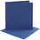 Creativ Company Kaarten en enveloppen, afmeting kaart 15,2x15,2 cm, afmeting envelop 16x16 cm, 220 gr, blauw, 4 set/ 1 doos