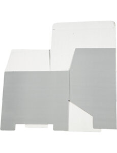 Creativ Company Kartonnen doos, H: 10 cm, L: 22 cm, B: 15.5 cm, lichtgrijs, 1 stuk