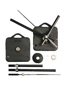 Creativ Company Klokonderdelen en uurwerken, max. afstand 6 mm, zwart, 1 set