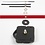Creativ Company Klokonderdelen en uurwerken, max. afstand 6 mm, zwart, 1 set