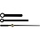 Creativ Company Wijzers, gatgrootte 4+6 mm, zwart, 1 set