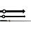 Creativ Company Wijzers, gatgrootte 4+6 mm, zwart, 1 set