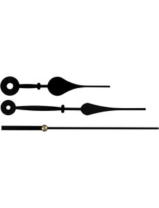 Creativ Company Wijzers, gatgrootte 4+6 mm, zwart, 1 set