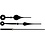 Creativ Company Wijzers, gatgrootte 4+6 mm, zwart, 1 set