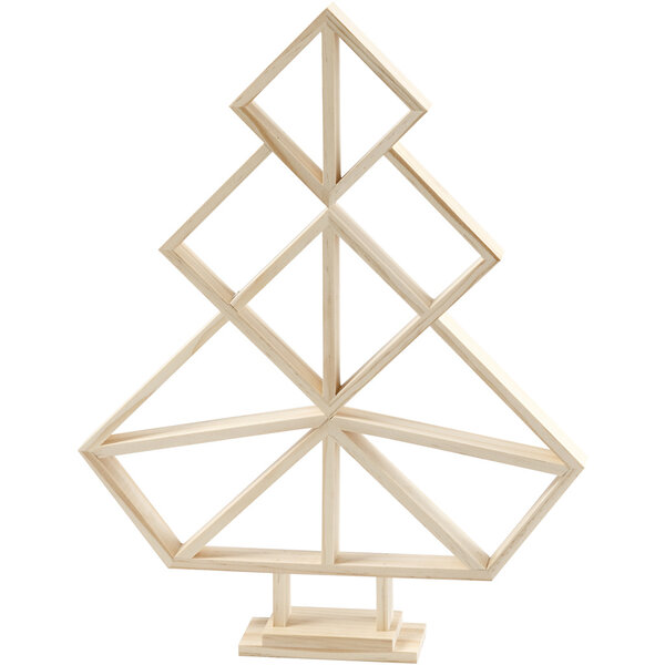 Creativ Company Geometrische kerstboom van hout, H: 40 cm, B: 31 cm, 1 stuk